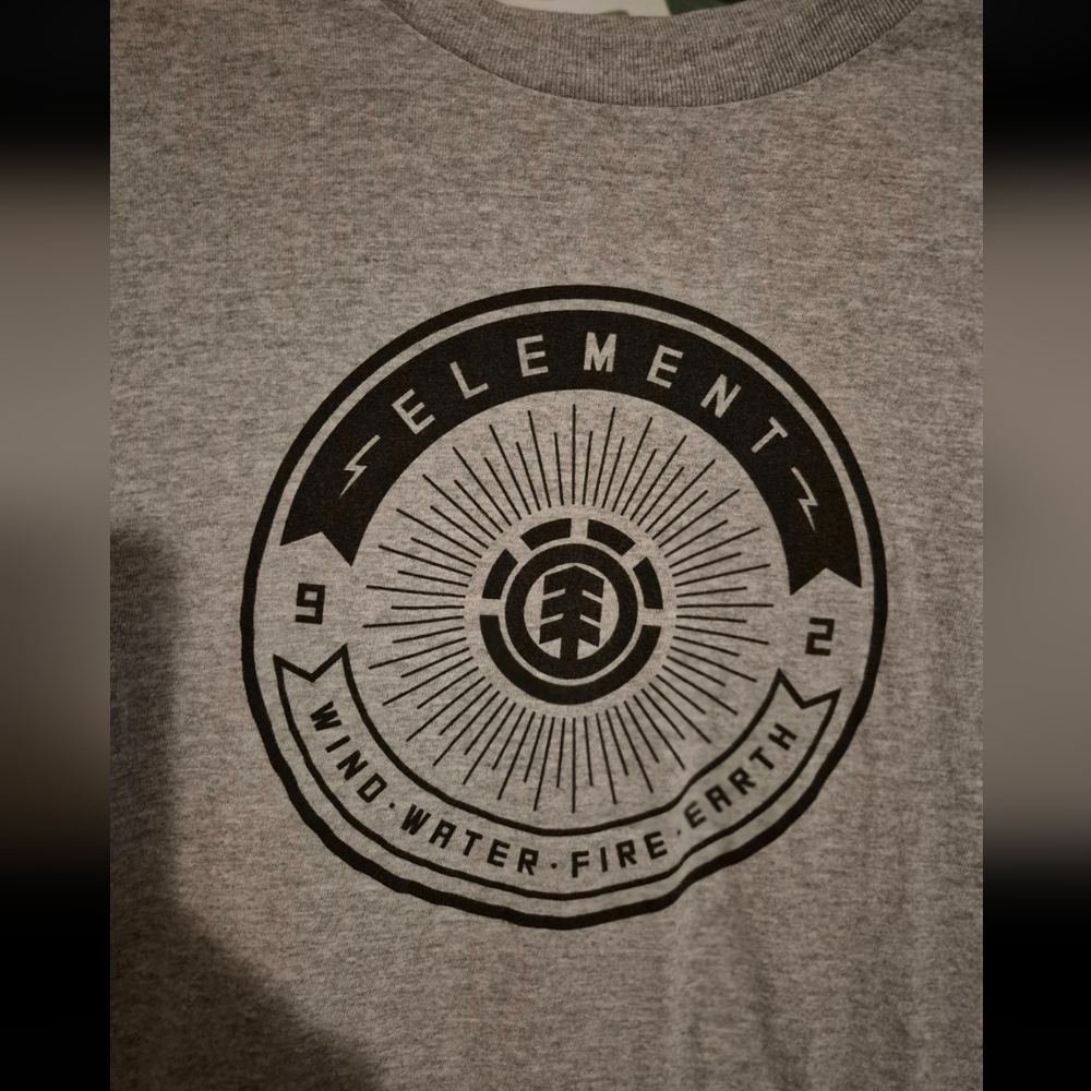 Boys L Element Gray Graphic T-Shirt